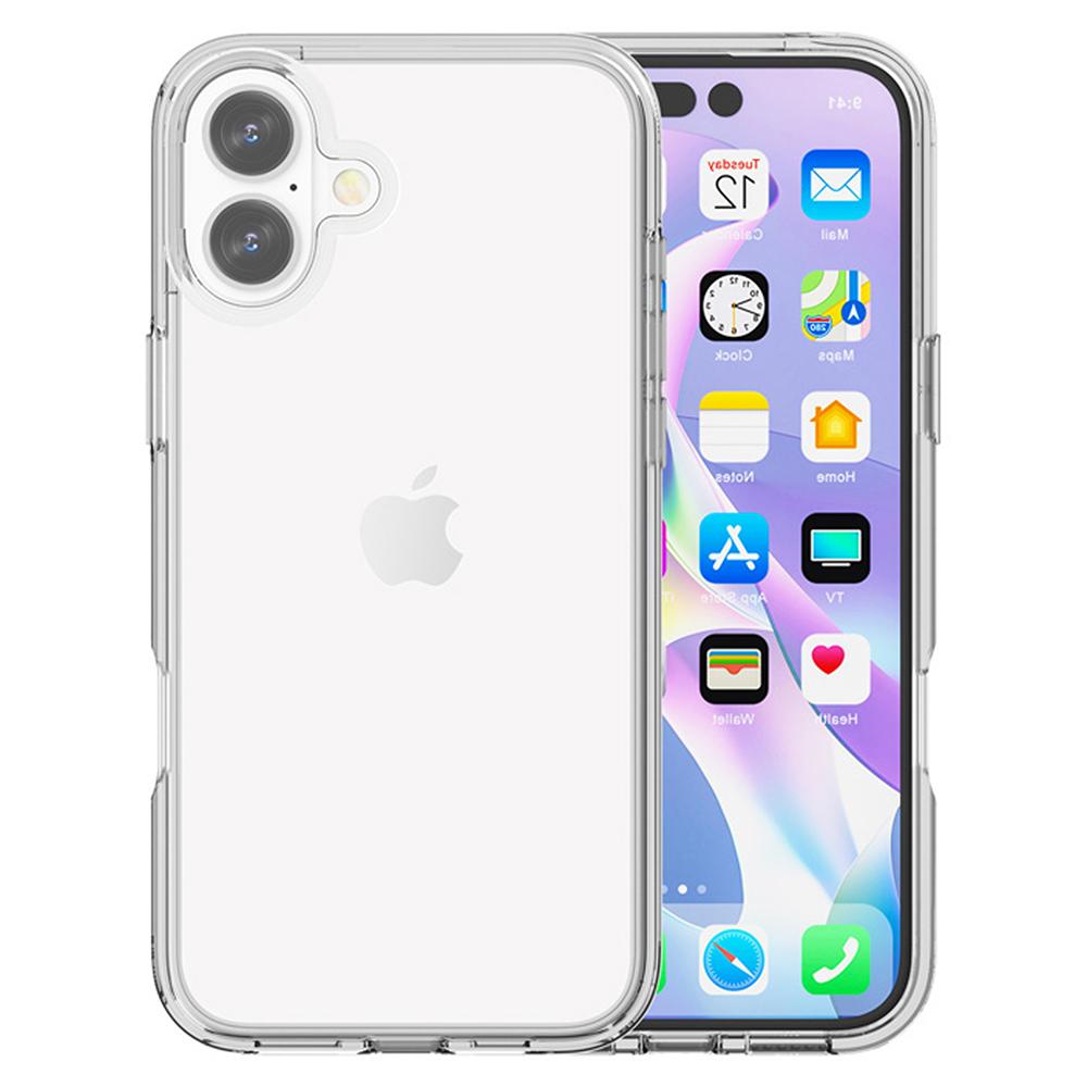 For iPhone 17 Case PC+TPU Shockproof Clear Phone Cover