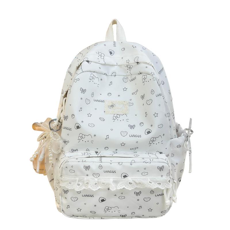 Schoolbag Korean ins wind girl backpack junior high school schoolbag girl cute cartoon student outing backpack girl
