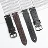 Universal Ostrich Grain Leather Smartwatch Band with Quick Release Buckle