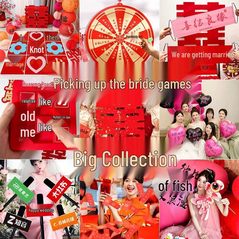 Wedding Morning Fun: Bride Game Props & Creative Package for Civilized Door Blocking & Photo Letters