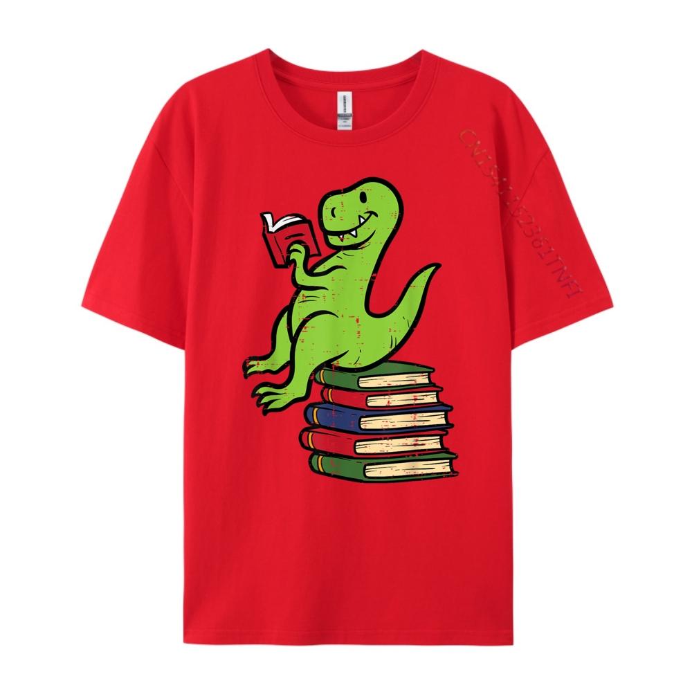 

Dino Reading Read Reading Librarian Book Men Designer T Shirt Mens TShirts Chinese Style Free Shipping Clothes S