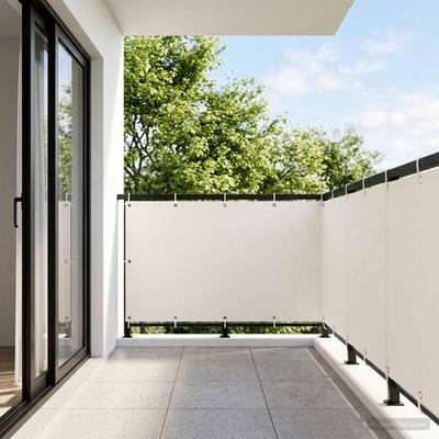 Balcony Privacy Screen 1.2 X 25 M Fabric with PU Coating White
