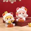 Cute Fortune Cat Figurine Resin Crafts Mini Cat Sculpture  Party Supplies
