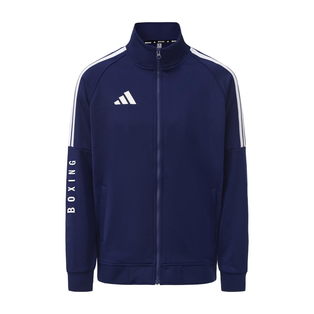 Adidas Boxing 3-Stripes Classic Retro Straight Leg Pants Jacket Two-Piece Casual Sports Suit Unisex Suit Dark-Blue TR30JR1BX-DBW+TR30PR1BX-DBW