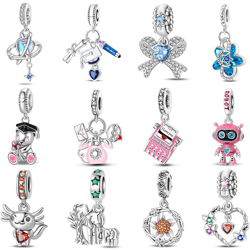 100% Metal Camera Typewriter Robot Bow Sweet Charms Beads 3Mm Make your own Best Fine Accessory Gifts Making Elegant Fashion Beautiful Lovely