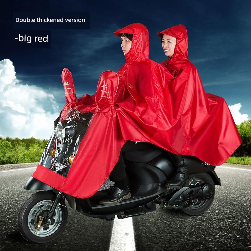 Paradise Genuine Electric Motorcycle Protective Raincoat for Adults, Enlarged and Thickened, Unisex Oxford Fabric Single/Double Person Rain Poncho