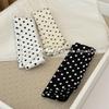 4.5x135cm White Black Beige Korean Long Skinny Hair Scarf for Women Polka Dot Fashion Headband Neckerchief Hair Accessories