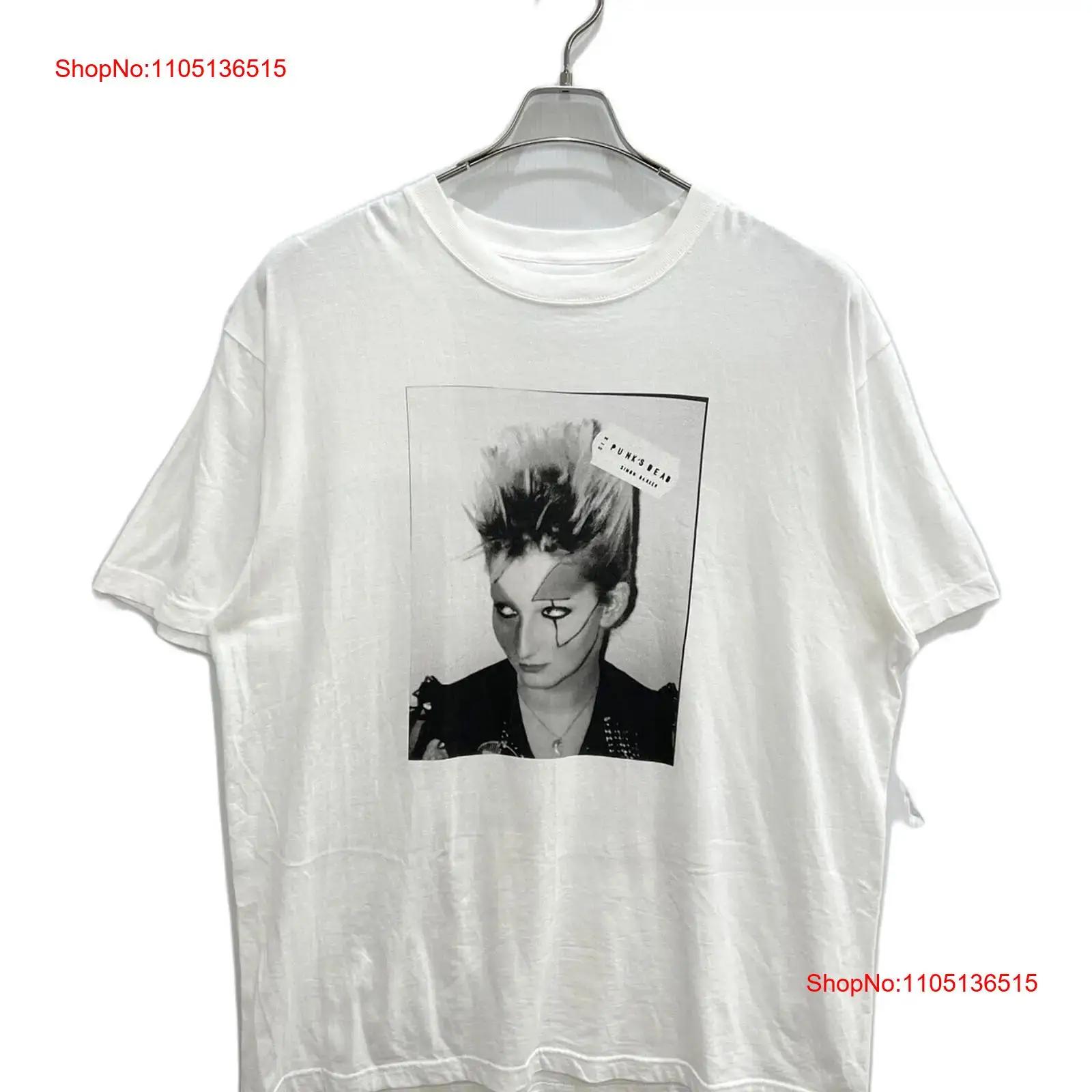 

AKA SIX SIMON BARKER PUNK S DEAD Print T shirt Size XL White Men vintage Washed Slightly Top For Everyday Wear graphic 5XL різнокольоровий