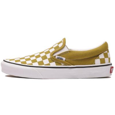 Classic Slip On 'Checkerboard Olive Oil' Vans VN0A4U381GI