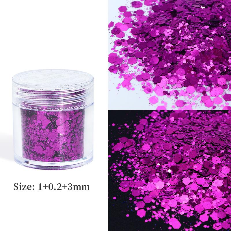 10ml Mixed Hexagons Glitter Flakes For Epoxy Resin Pigments Loose Sequins DIY Silicone Mold Filling Material Resin Craft Fillers