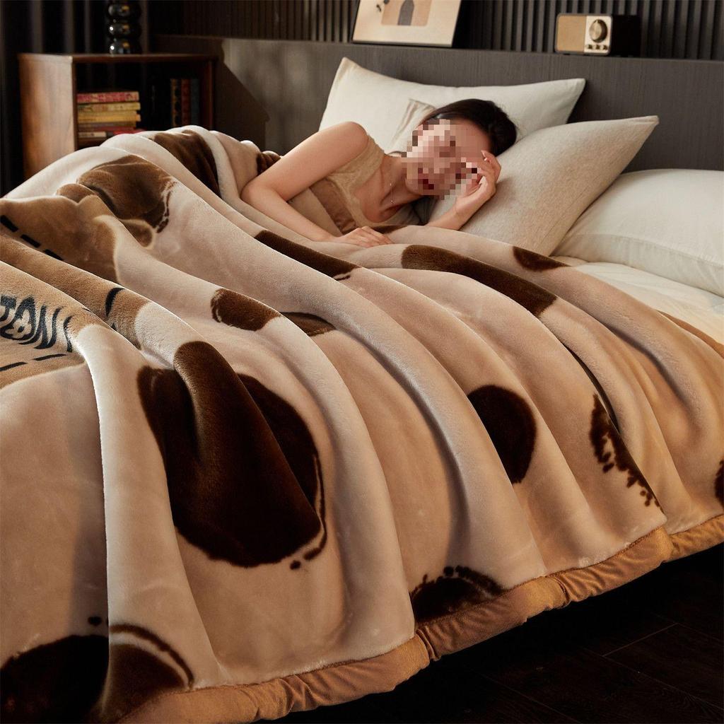 G5Z Winter Thickened Flannel Blanket – Coral Warm Single Dorm Bed Sheet Blanket