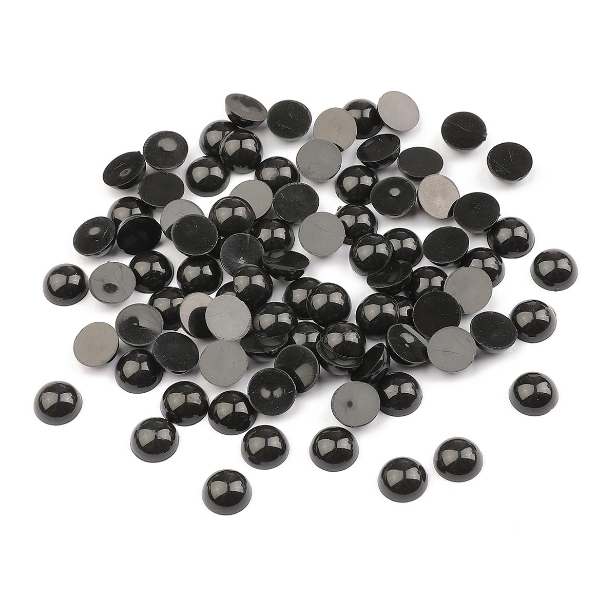

20-100 шт./пакет, черные акриловые безопасные глаза, овальные бусины с плоской спинкой для куклы-медведя, кукольного животного, поделки своими руками, детские игрушки, аксессуары для глаз 8mm 100pcs чёрный