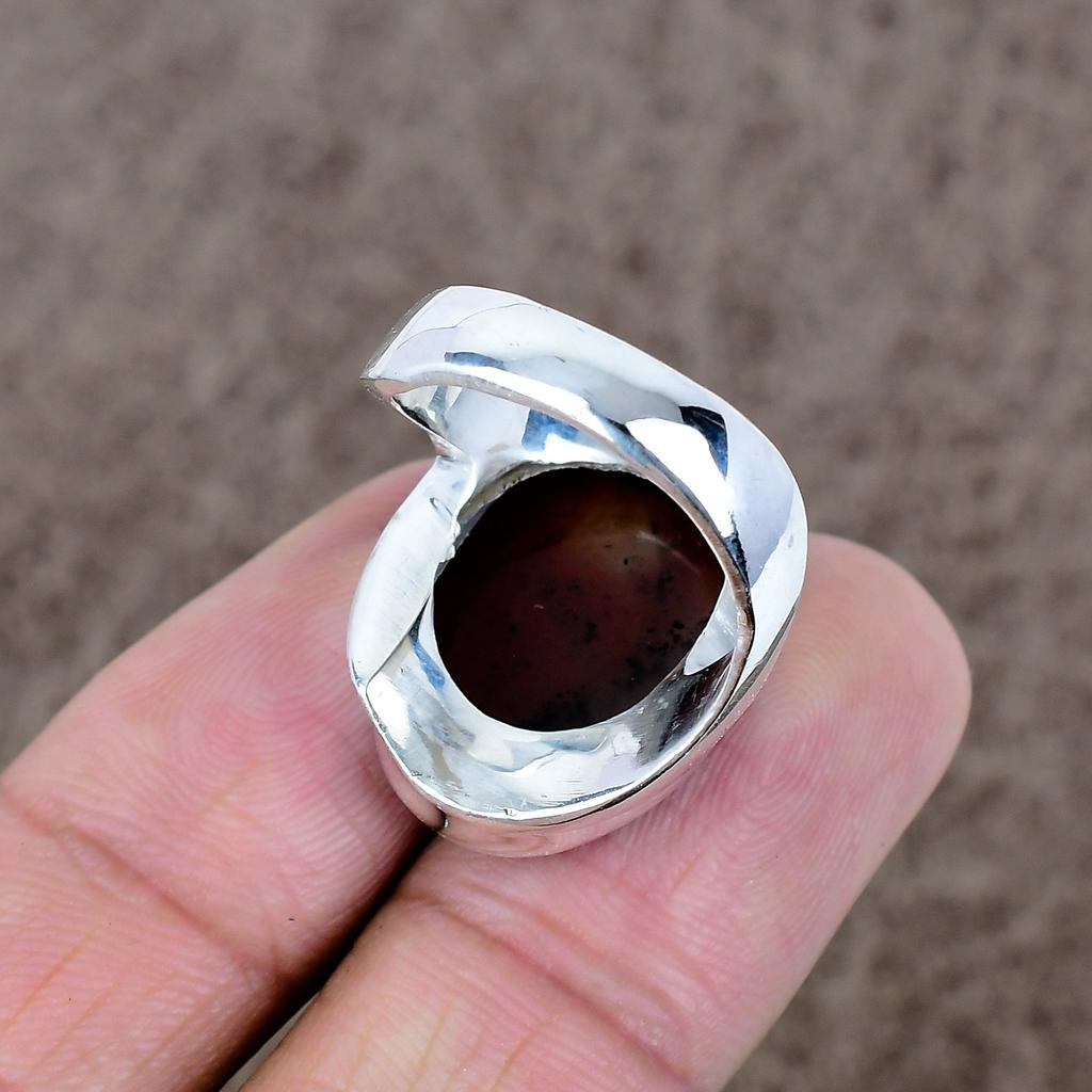 Boulder Opal Genstone Handmade 925 Sterling Silver Jewelry Ring Size 9.5 KKG-530