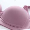 Thin Women's Bra Solid Color Simple Casual Style Comfortable Gather Anti-sagging Underwear Without Steel Ring Large Bra Lightweight Breathable