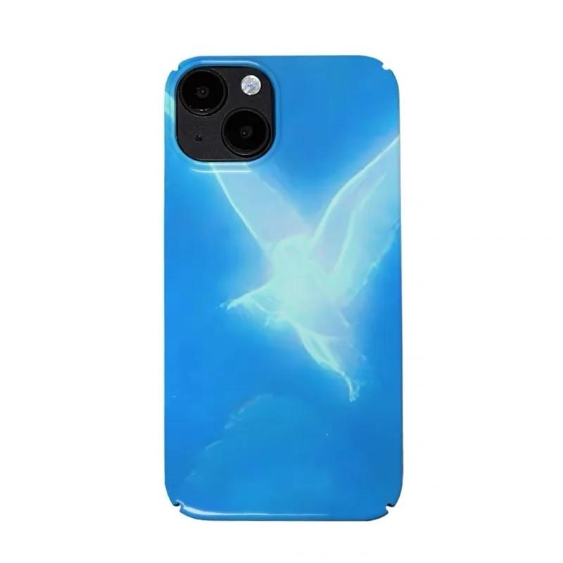 

Luxury Clmj Ins Korean Red Art Shadow Phone Case for iPhone 17 16 15 14 13 12 11 Pro Max Plus Air Glossy Film Hard PC Cover iPhone 14 ProMax