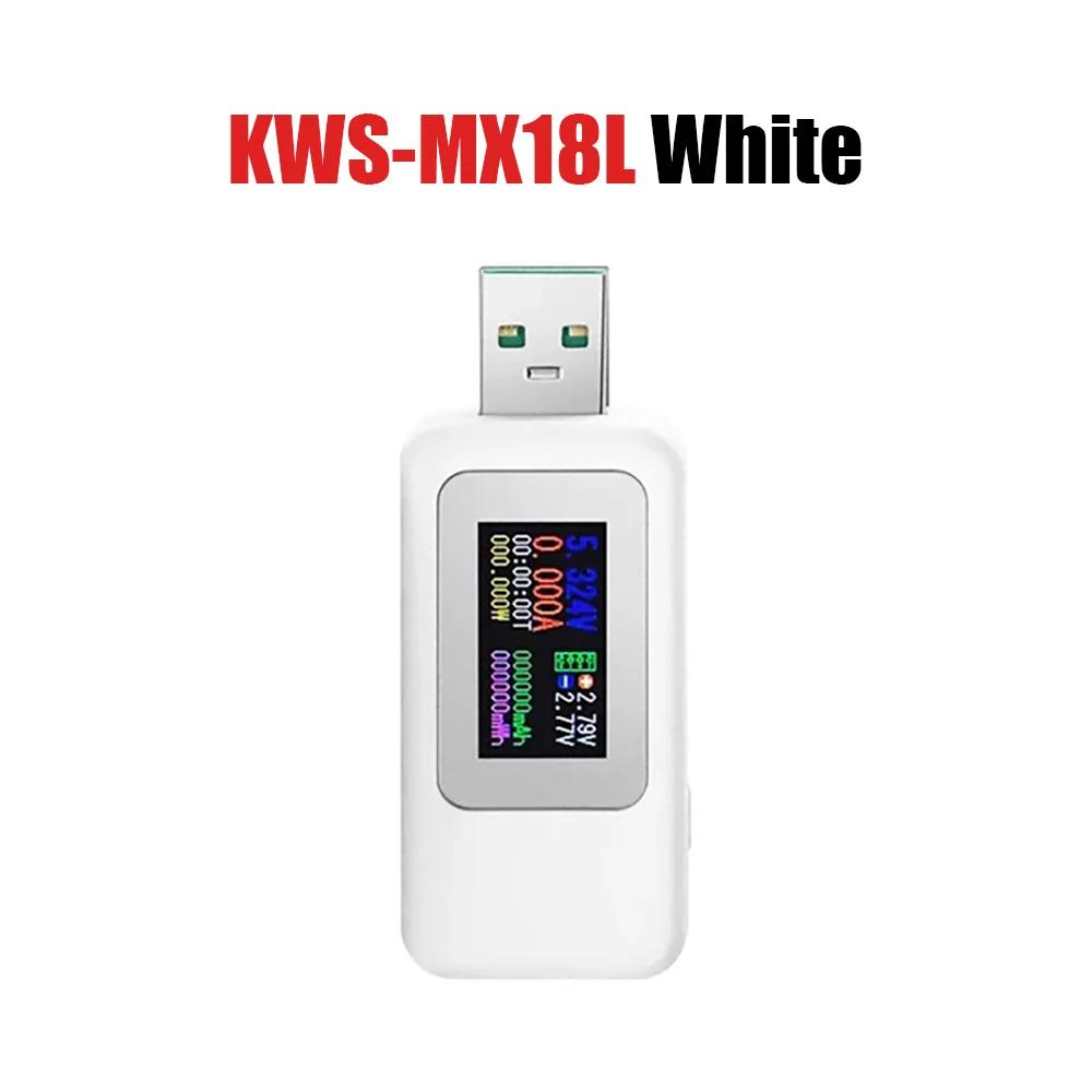 KWS-MX18L 10 in 1 USB Tester DC Digital Voltmeter Amperimetro Current Voltage Meter Detector Power Bank Charger Indicator