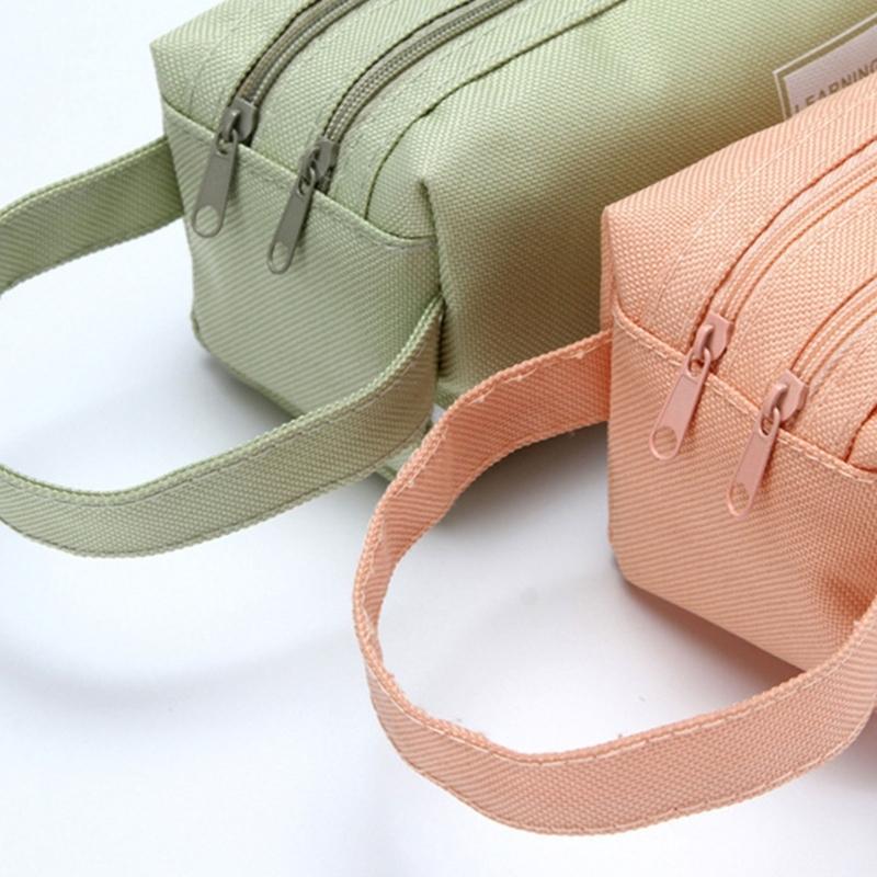 Astuccio portapenne di grande capacità, portapenne da viaggio, astuccio portapenne in tela, astucci per trucco da viaggio per studenti, donne e scuola