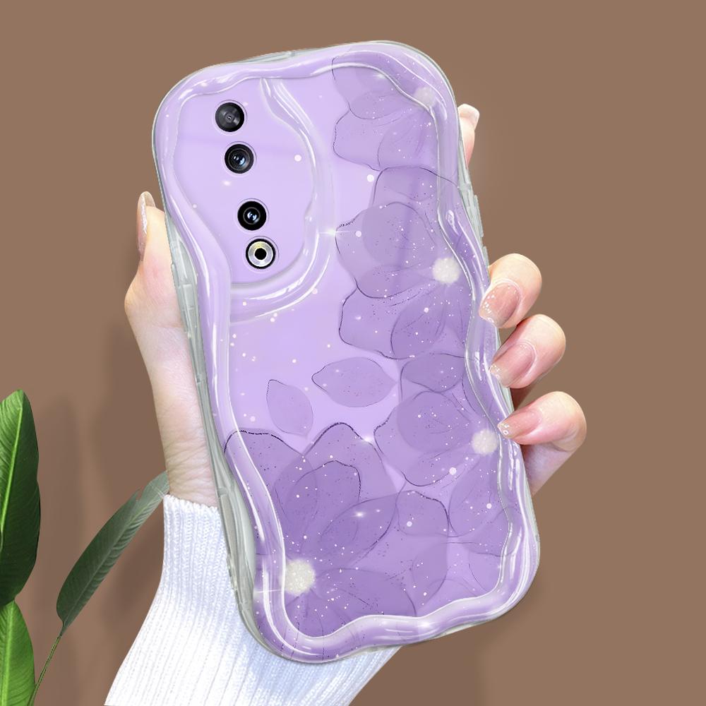 

Милый мультяшный узор, кремовая текстура, мягкий силиконовый чехол с волнистыми краями, чехол для телефона для Huawei Honor Infinix Tecno iPhone Infinix Hot 20I прозрачный