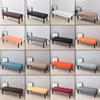 Stretch Jacquard Dining Bench Covers Waterproof Jacquard Piano Chair Cover Rectangular Solid Color Stool Seat Cover