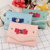 Sailor Moon Geldbörse Portemonnaie Bonbonfarbe Schleife Damen Mode Clutch Tasche PU Leder Karten Münzbeutel Praktisches Haushaltsprodukt