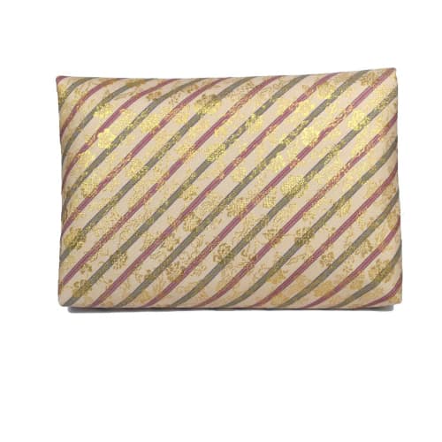 Okadaen Tea Ceremony Utensils Sukiya Bag, Rayon Japanese Style Bag for Women (Striped Arabesque Pattern)