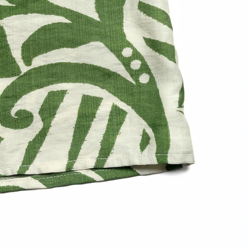 2026 Summer Strapless Green Leaf Print High-Waist Wide-Leg Jumpsuit - Fresh Vacation Style