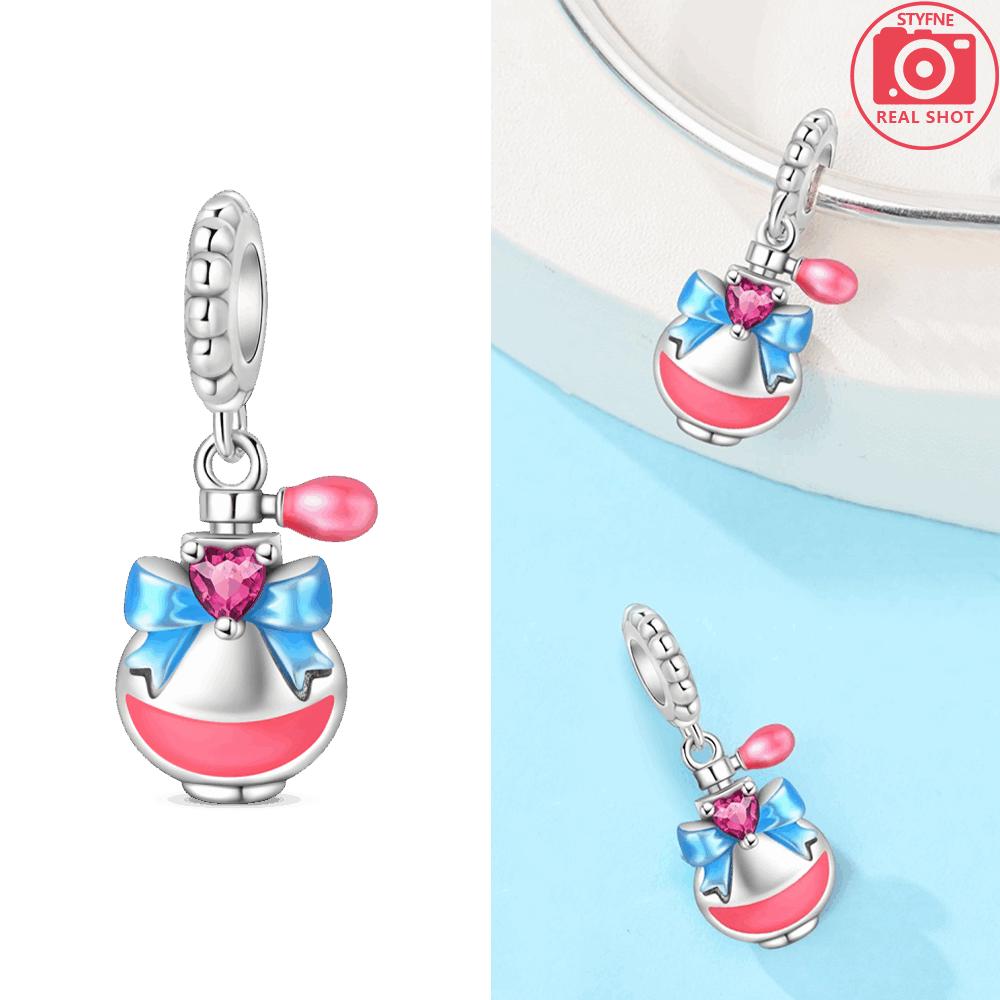 Blue Dress With Heart Tower Yellow Umbrella Comb Pendant Original Copper Beads Fit Bracelet Jewelry Diy Women Accessory Gift