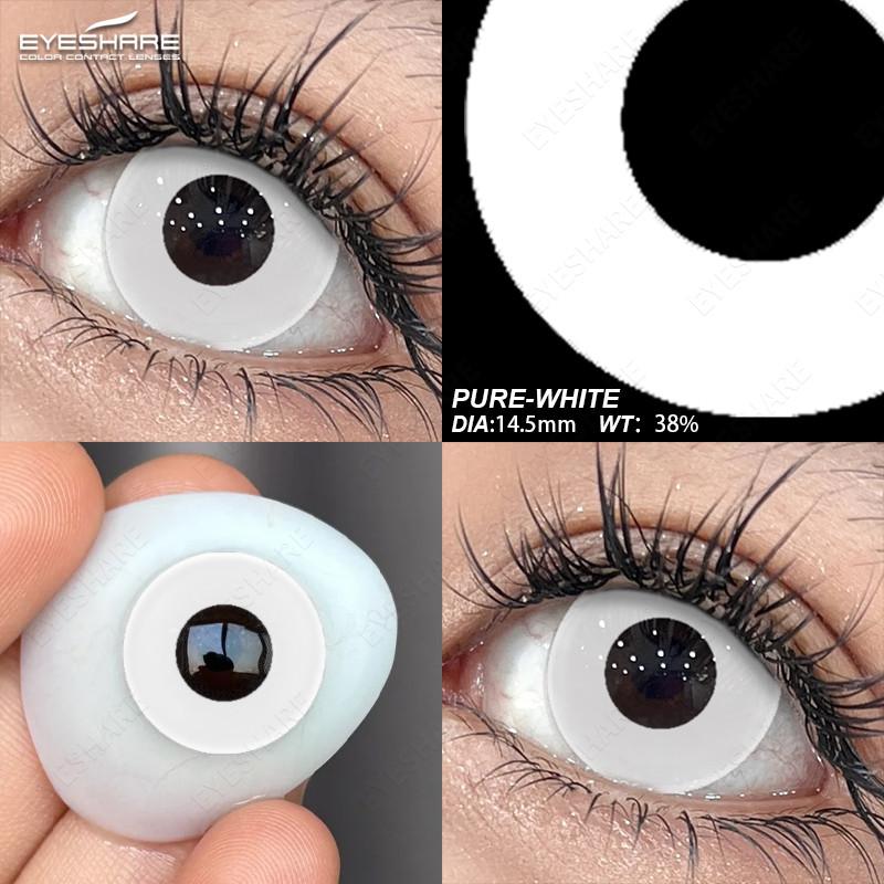 EYESHARE 1 Paar Katzenaugen Cosplay Kontaktlinsen für Halloween Augen Make-up Linsen Anime Rollenspiel Zubehör gray