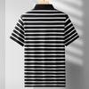 Men's Plus Size Striped Color Block Cotton Blend Polo Shirt