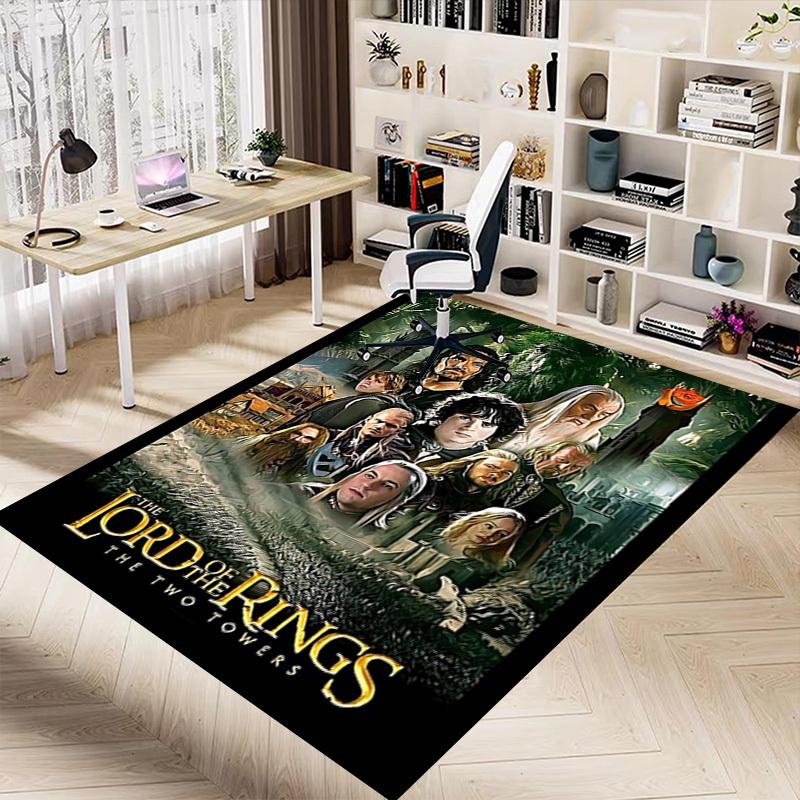 1pc Lord of the Rings Two Towers Carpet Office Rug Mat Home Decor Area Carpet Festival Gift Office Desk Chair Carpet Longlasting Material1107L