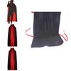 Halloween Vampire Cloak Hooded Cape For Adult And Kids Reversible Black And Red Cosplay Costume