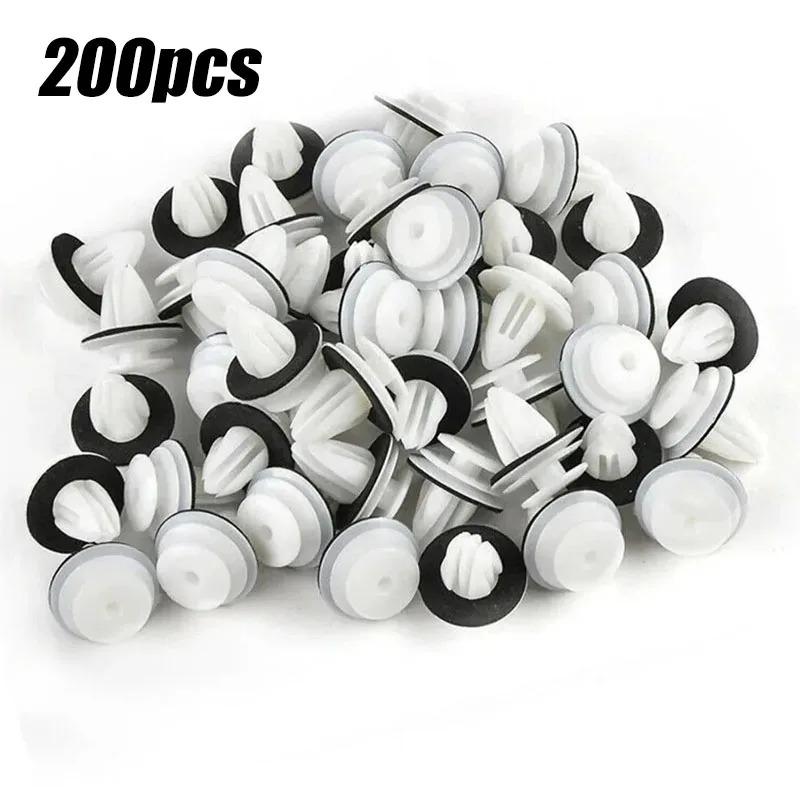 10/300PCS Auto Door Panel Clip with Seal Ring Auto Fastener Rivet Bumper Clip Retainer Car Interior Retaining Accessories
