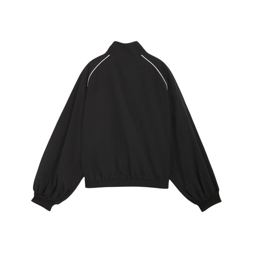 Puma Manga Balão Detalhe Relaxado Tecido Jaqueta de Treino T7 Feminina jaquetas 636794-01