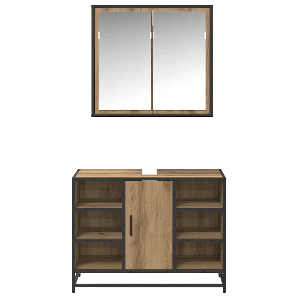 Bathroom Furniture Set 2 pcs. Artisan Oak 80 x 33 x 60 cm
