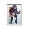 Plakat Małpa Z Gitarą Plakat Małpa Z Gitarą, 50X70 Cm, Rama Drewniana Jasny Dąb, Papier Matowy 230 Gsm
