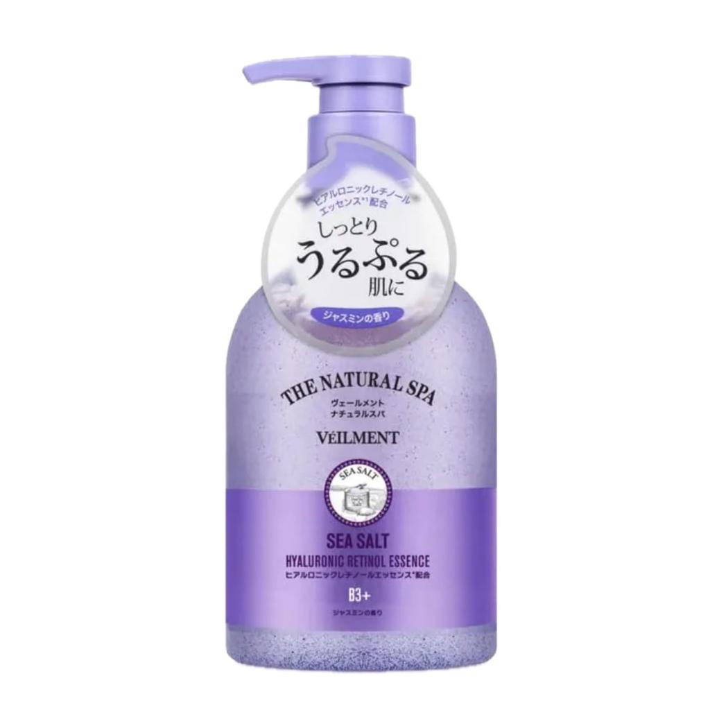 Veilment Natural Spa Exfoliating and Moisturizing Body 400ml Korean Cosmetics Soap, (Jasmine Scent)