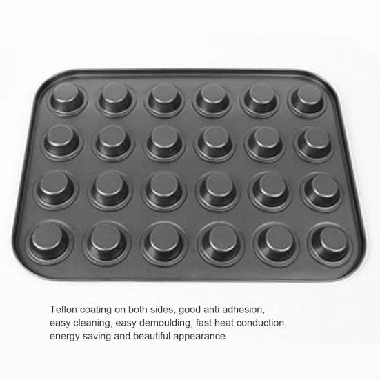 24-Cavity Non-stick Muffin Dessert Cup Cake Mold Tray Baking Pan Home DIY