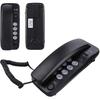 Wall Mount Landline Telephone Extension No Caller ID. Home Phone for Hotel y Family Business Telephone for Hotel and Family.(Black)