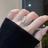 Three-Dimensional Planet Pearl Butterfly Ring Female Niche Design Sense Cold Wind Personality French Open Index Finger Ring