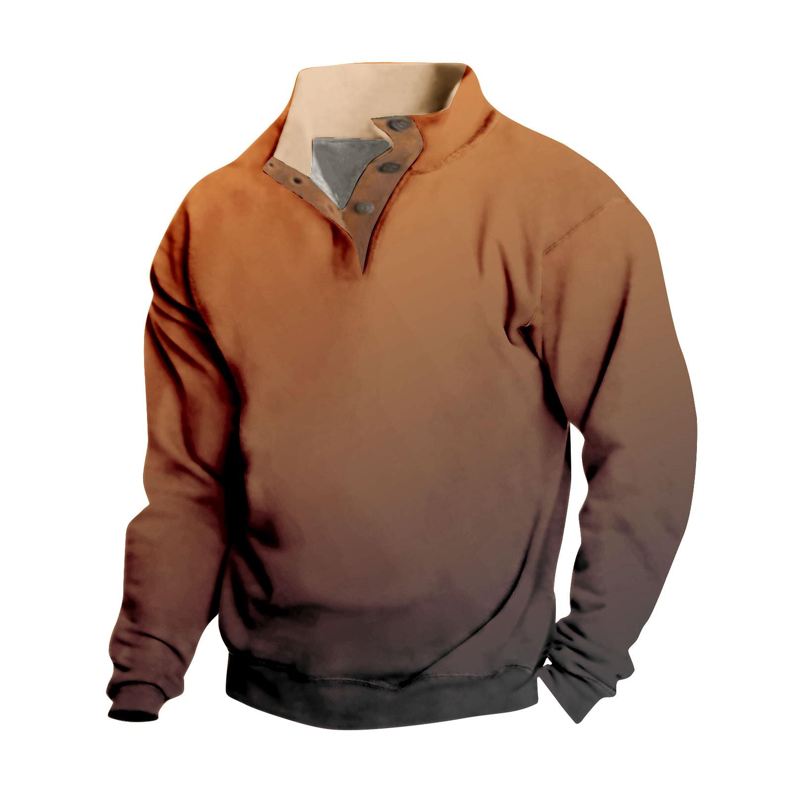 

Мужская толстовка с воротником-стойкой на открытом воздухе, повседневные свитера, топы M