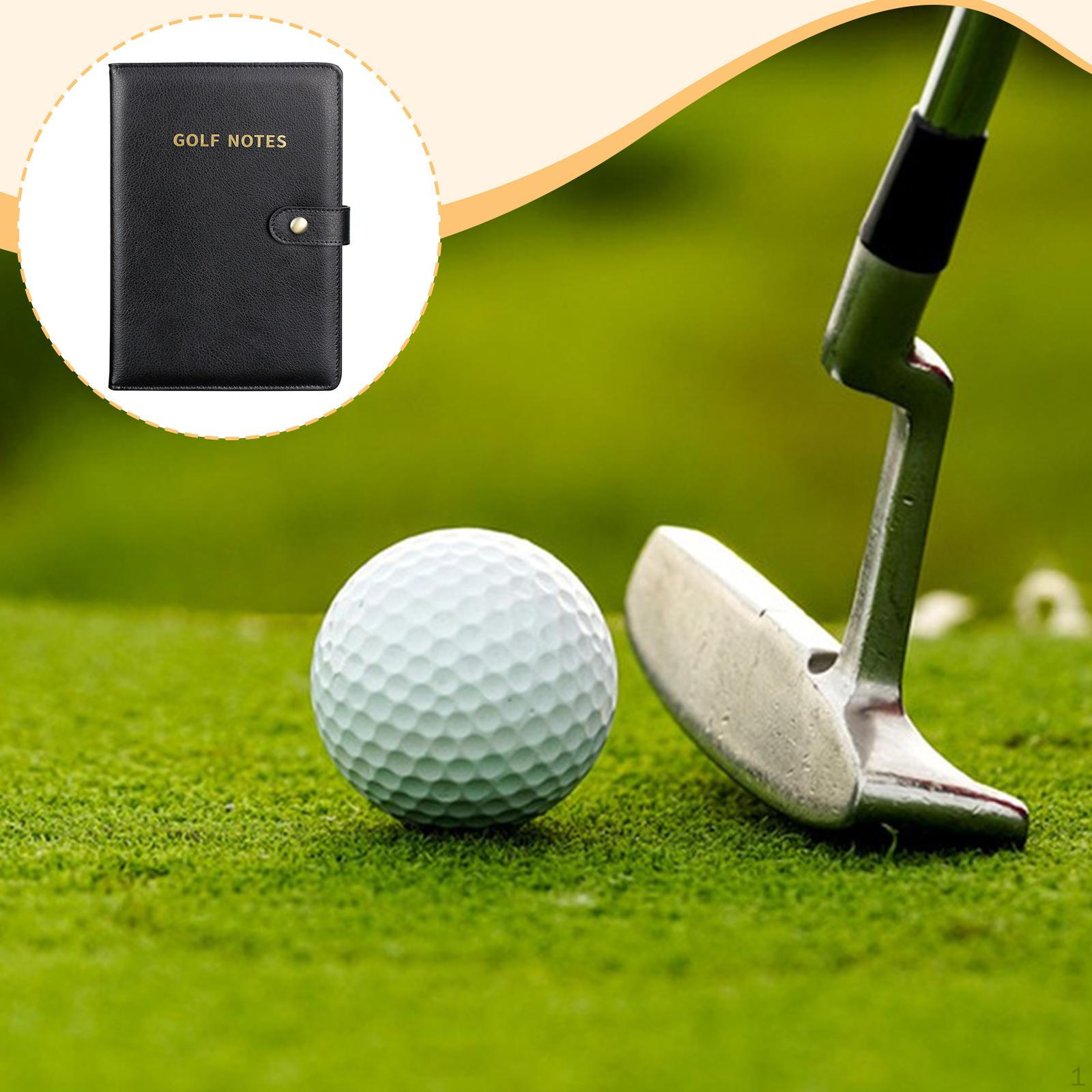 Golf Scorecard Book Golfs Club Bag Accessories 100 Pages Competition Supplies Yardage marrone