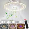 100W Modern LED Ceiling Fan Light App and Remote Control Mute 3-Speed Adjustable Speed Dimmable Ceiling Light for Living Room 220V