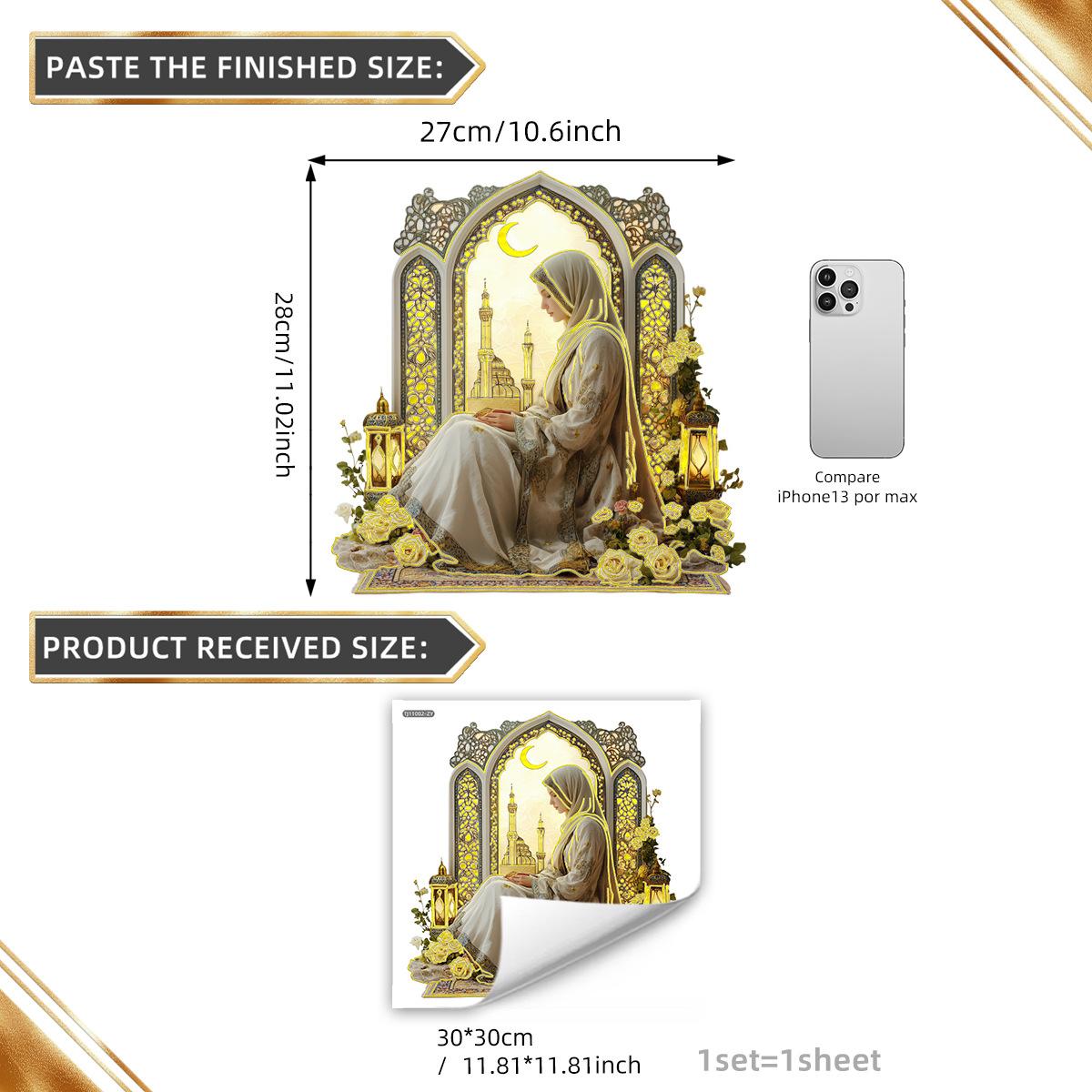 

Tj11002 Creative Girl Sitting In Front Of The Window Wall Sticker Beautifying Decoration Living Room Bedroom Background Self-Adhesive Wall Sticker