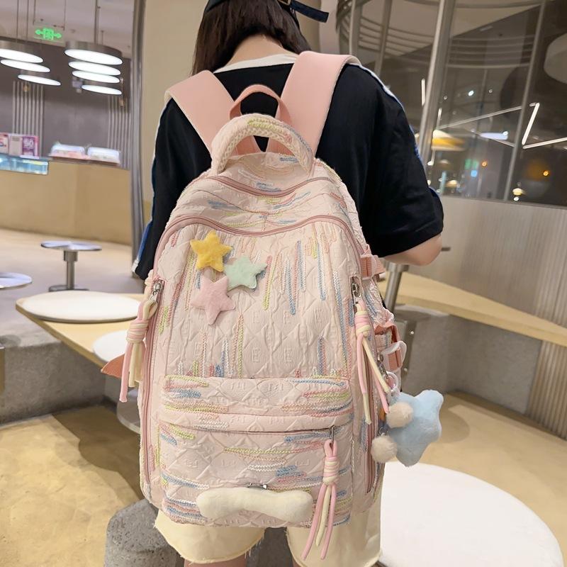 School Students Korean Version Mori Large-capacity Backpack for High School Students Cute and Lightweight Backpack