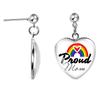 LGBT Kunst Homo Lesbische Trots Regenboog Hartvormige Glazen Cabochon Druppel Oorbellen Bedel Sieraden Voor Homoseksualiteit Meisjes Cadeau