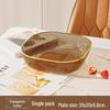 Transparent Hammered Stone Pattern Fruit Bowl - Thickened Plastic Luxury Fruit Basket for Living Room