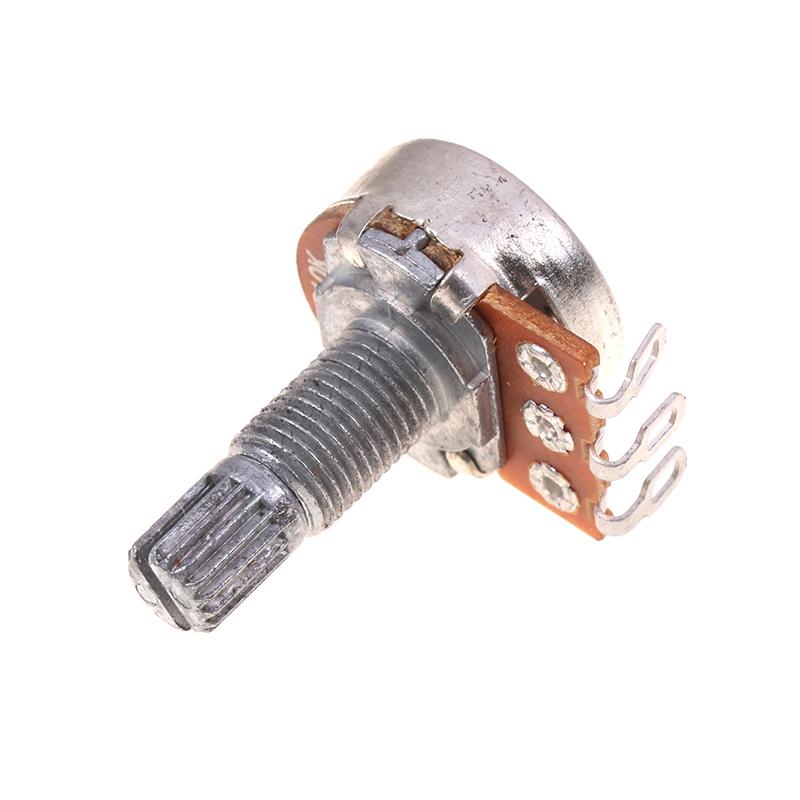 A500K B500K A250K B250K A50K B50K A25K B25K Potentiometer Splined Small Pot Electric Guitar Bass Effect Amp Tone Volume18Mm Shaft Parts