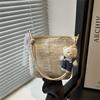 Women's Bag New Casual Sweet Style Fashion Woven Texture Versatile Single Shoulder Oblique Span Bucket Bag