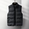 Autumn and Winter Thickened Sleeveless Tank Top Standing Collar Warm Cotton Coat Vest Coat for Men