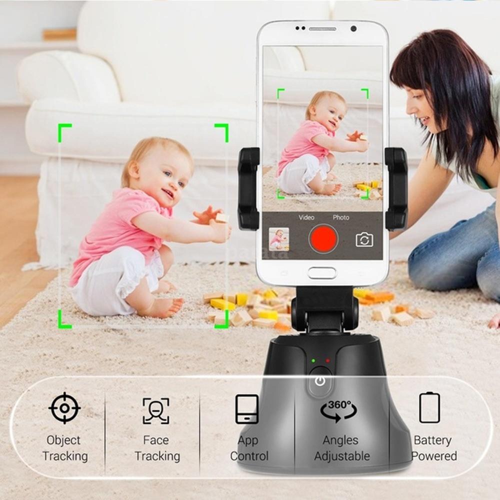 Upgrade Fashion Multifunction Smartphone Holder Gimbal Camera PTZ Smart Tracking Gimbal Stabilizer Face Recornition 360° Rotation VLOG Shooting